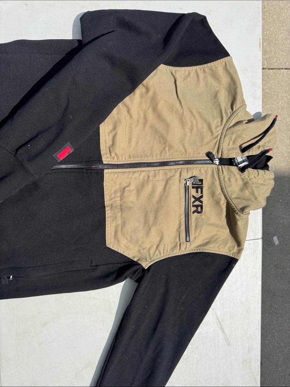 FXR Two-Tone Black and Tan Lightweight Zip Jacket